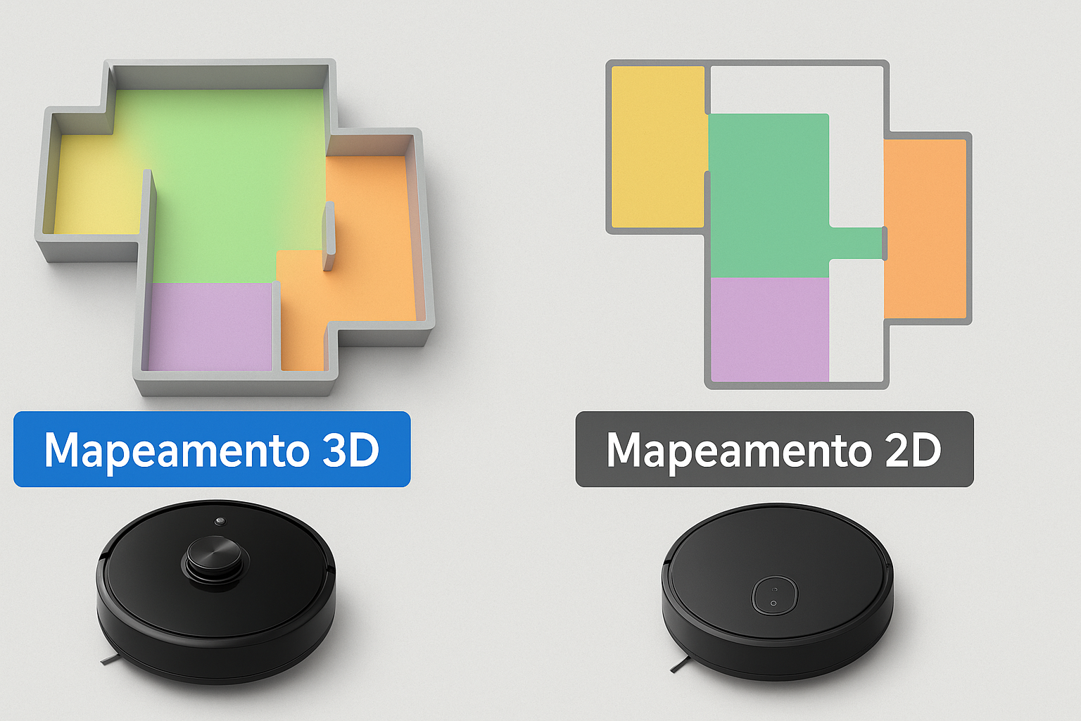 mapeamento 3D ou 2D